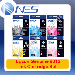 Epson Genuine #312 BK/C/M/Y/LC/LM (Set of 6) Ink Cartridge for XP-8500/XP-15000 (T182192-T182692)